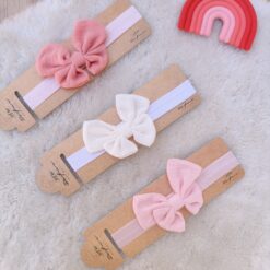 Serre-tête noeud en lin : douceur et féminité