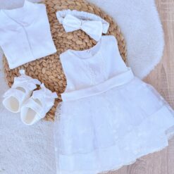 Coffret 4 Pièces Robe florale 0-6mois - Le Look Parfait !