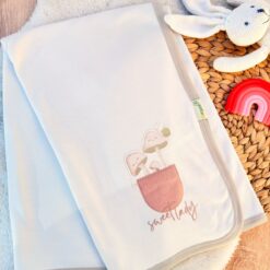 Couverture bébé coton biologique "Rose Sweet Lady" - un cocon de douceur