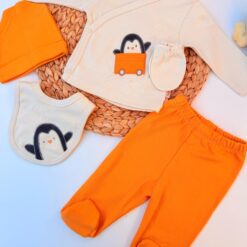 Ensemble hôpital pour bébé 100% coton - Bleu
