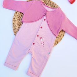 Adorable Duo Grenouillère & Pull Bébé 100% Coton - Douceur et Style pour les Petits Amours.