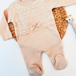 Grenouillère Bébé Fille Dentelle Classy - Coton Respirant & Élégance