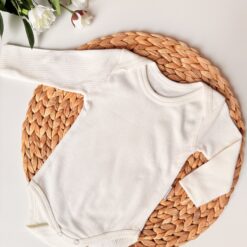 Body Bébé Manches Longues 100% Coton Pointelle - Douceur et Confort - Blanc, 12-18 Mois