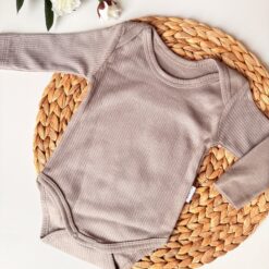 Body Bébé Manches Longues 100% Coton Pointelle - Douceur & Confort