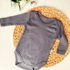 Body Bébé Manches Longues 100% Coton Pointelle - Douceur & Confort