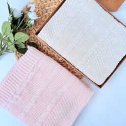 Couverture Bébé Tricot Coton Doux et Respirant