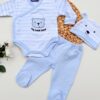 Ensemble Pyjama 0-3mois ourson 3 Pièces 100% coton