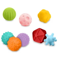 Set de 8 Balles Texturées pour Bébé HUANGER - Éveil Sensoriel et Motricité