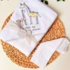 Cape de Bain Bébé Coton Pur- Motifs Ludiques + Mini Serviette