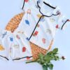 Pyjama Chemisier & Short Coton Doux – Confort & Nuits Sereines