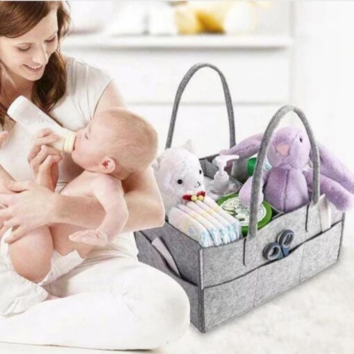 Panier de Rangement Portable pour Couches & Affaires de Bébé