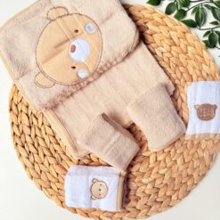 serviette cape Coton avec 4 Mini Serviettes – Douceur, Efficacité & Complétude