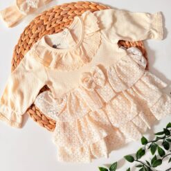 Robe bohéme en dentelle + bandeau offert