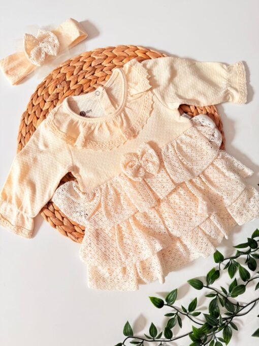 Robe bohéme en dentelle + bandeau offert