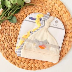 Lot de 3 Bonnets à Nœud en Coton : Adorables & Assortis pour Bébé