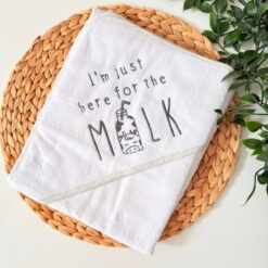 Cape de Bain serviette Coton Pur - Motifs Ludiques - milk