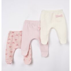 Lot de 3 pantalons bébé fille, confortables et respirants