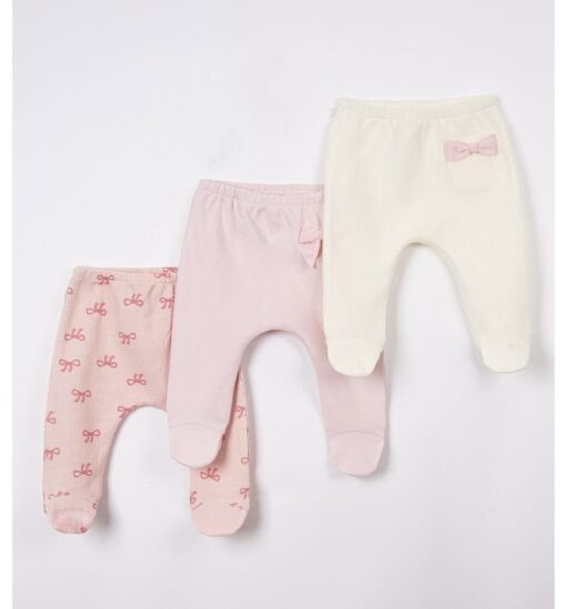 Lot de 3 pantalons bébé fille, confortables et respirants