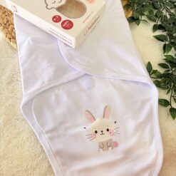 Emmaillotage deluxe bébé coton naturel - Bebekevi - Blanc fille