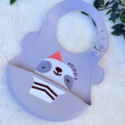 Bavoir Bébé en Silicone - Repas Propres et Motifs Ludiques