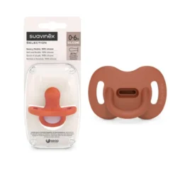 Sucette Tout Silicone  0/6 Mois SX Pro - Suavinex développement bucco-dentaire - Rouge